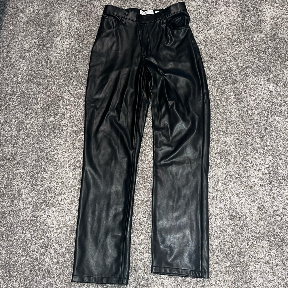 abercrombie faux leather pants